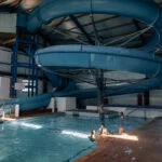 indoor swimming pool and water slide
