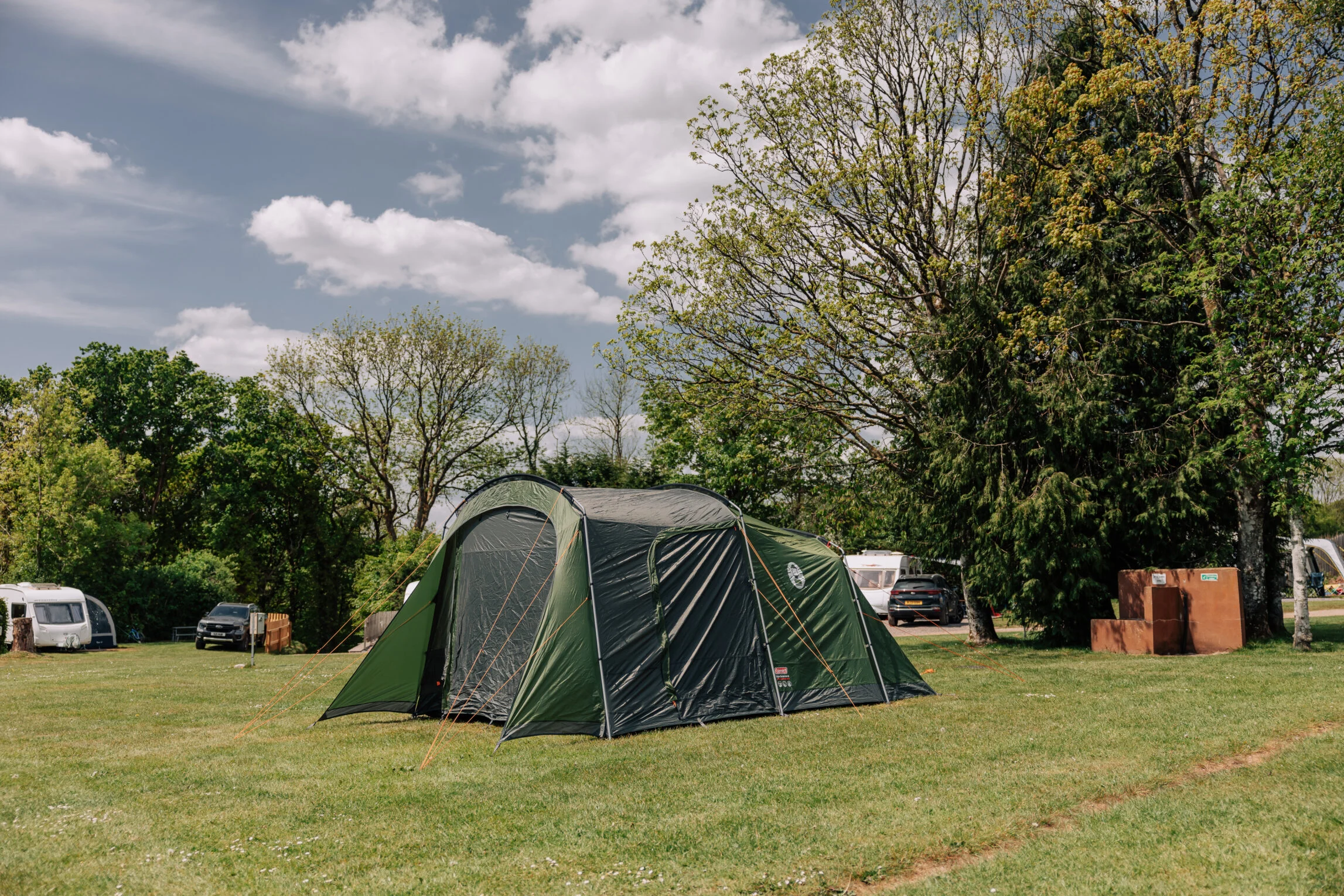 large grass camping pitch